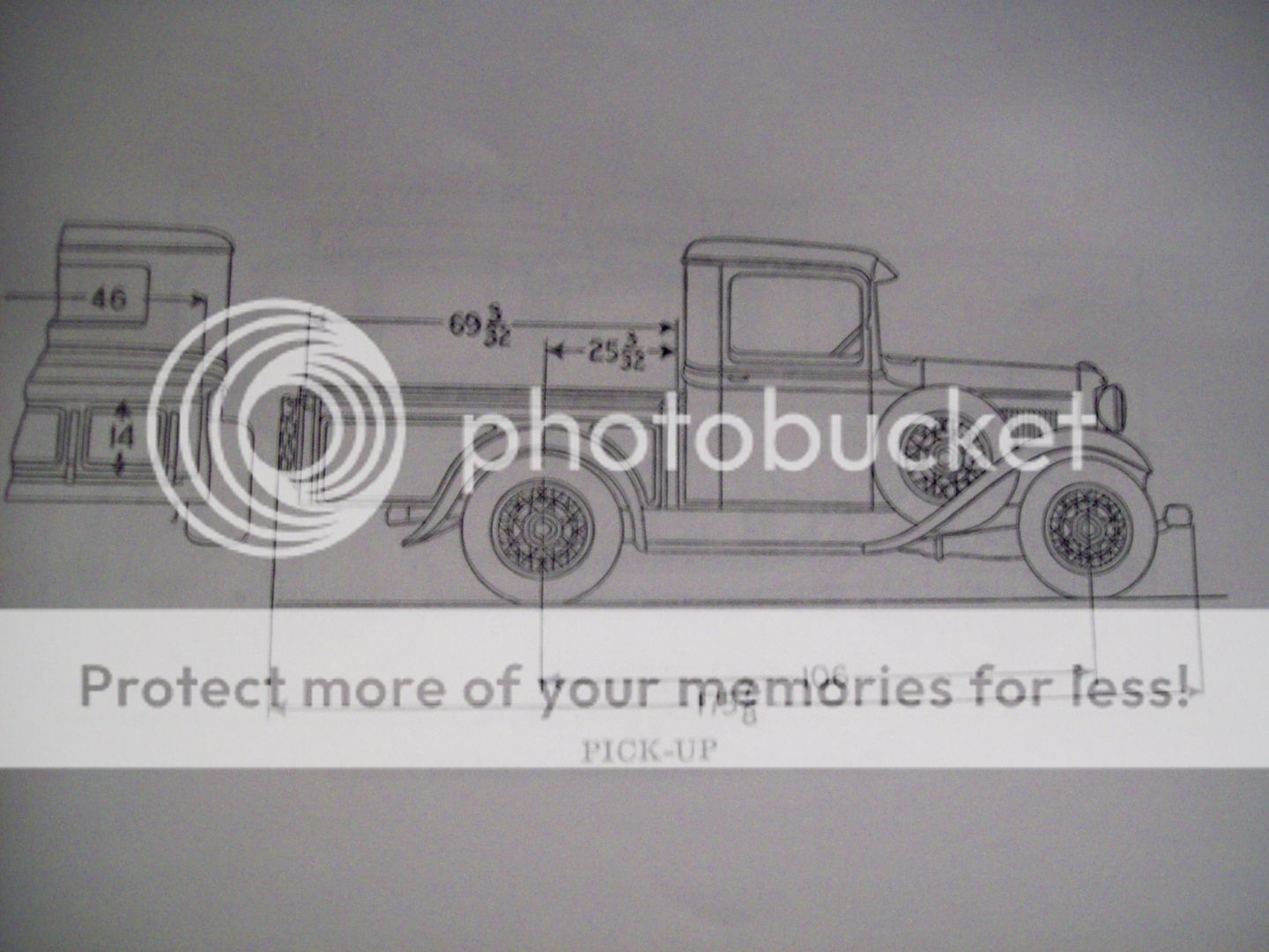 1932 Ford truck bed dimensions